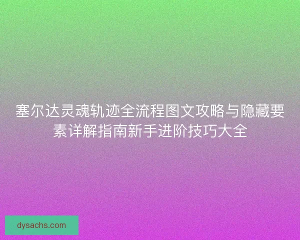 塞尔达灵魂轨迹全流程图文攻略与隐藏要素详解指南新手进阶技巧大全